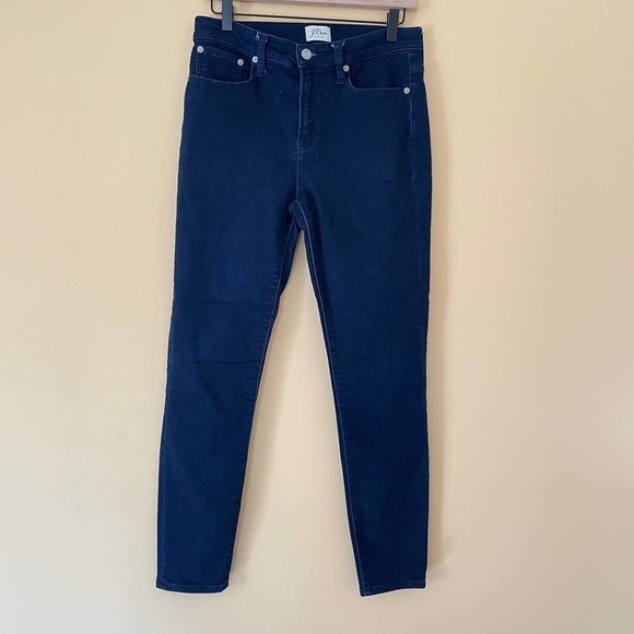 J. Crew High Rise Jeggings 29 Dark Rinse Wash Jeans Denim - Picture 2 of 5